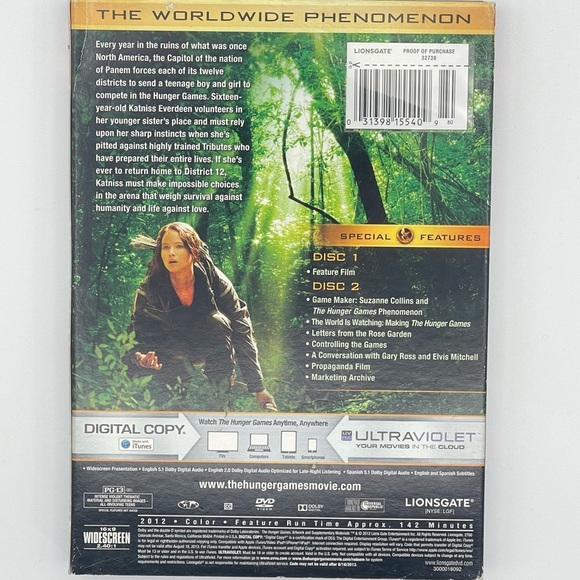 The Hunger Games 2-Disc DVD Set Lionsgate Movie Collection - Picture 3 of 9